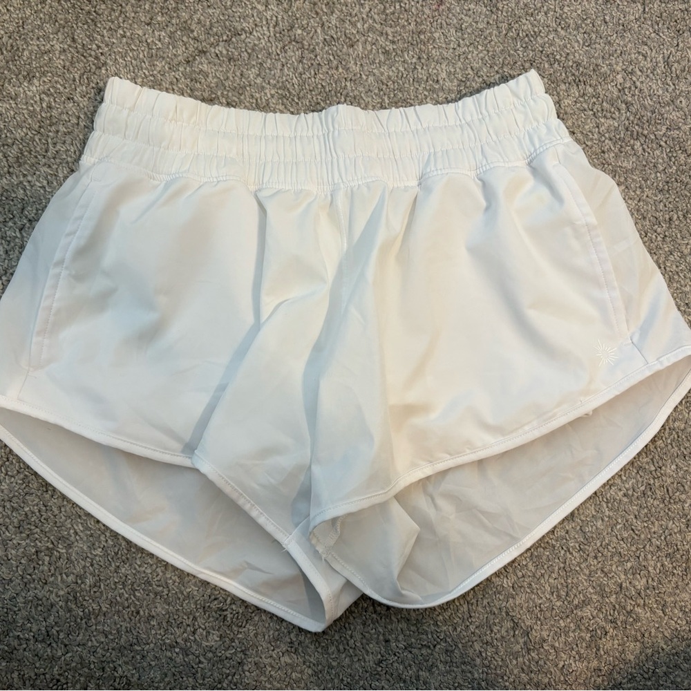 Aerie White Athletic Shorts Lightweight Dolphin Style
